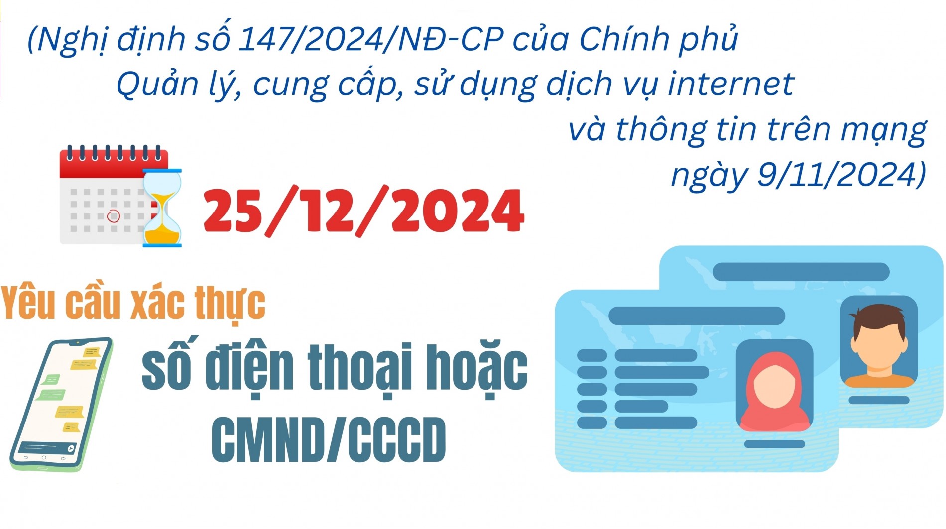Bắt buộc xác thực tài khoản mạng xã hội từ 25 thang 12 năm 2024